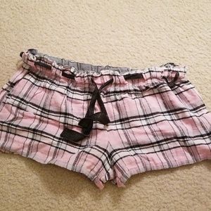 Pajama shorts pink plaid maidenform
